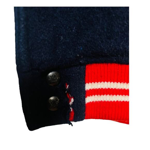 Mac Douglas Vintage Bomber Wool and Leather Jacket Size XXL Snaps Closure - Picture 8 of 11